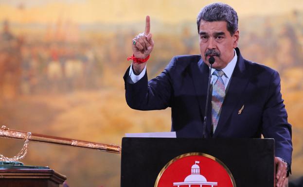 Maduro durante la comparecencia en la Asamblea Nacional venezolana.