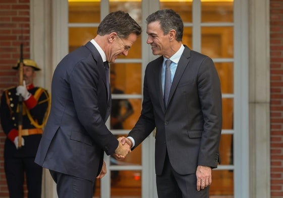 El secretario general de la OTAN, el neerlandés Mark Rutte, y el presidente del Gobierno Pedro Sánchez el pasado 27 de enero pasado en la Moncloa.