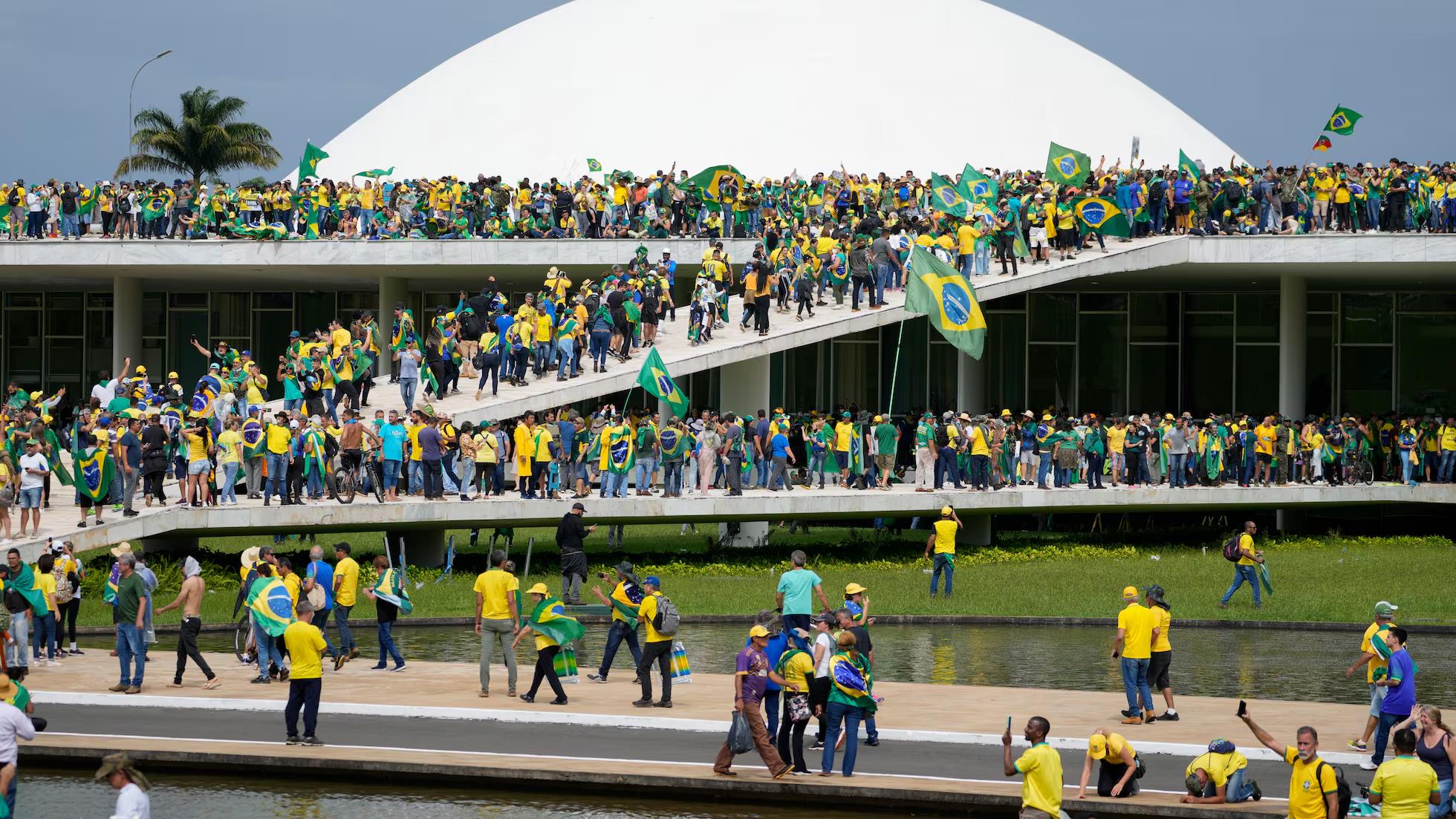 Imagen del asalto en 2023 a la sede del Congreso en Brsilia.