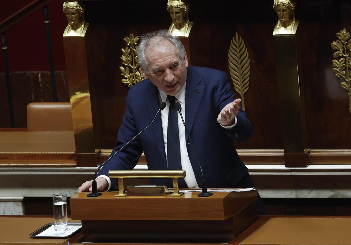 El primer ministro francés, François Bayrou, este miércoles en la Asamblea Nacional.