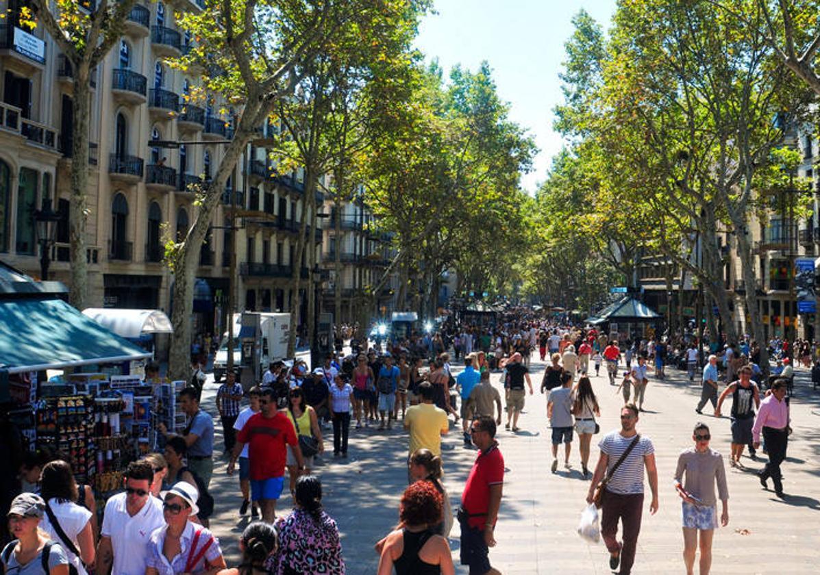 La Rambla de Barcelona.