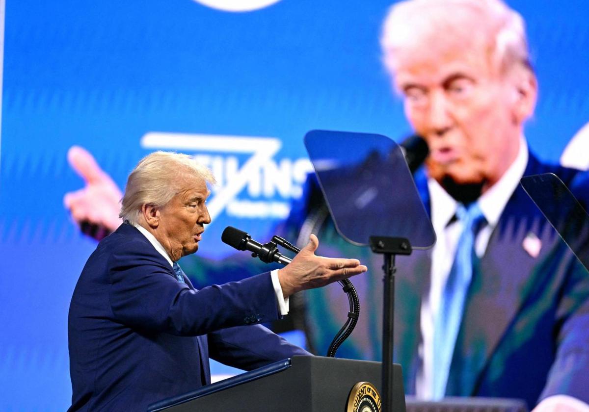 El presidente de Estados Unidos, Donald Trump, interviene en un foro en Miami.