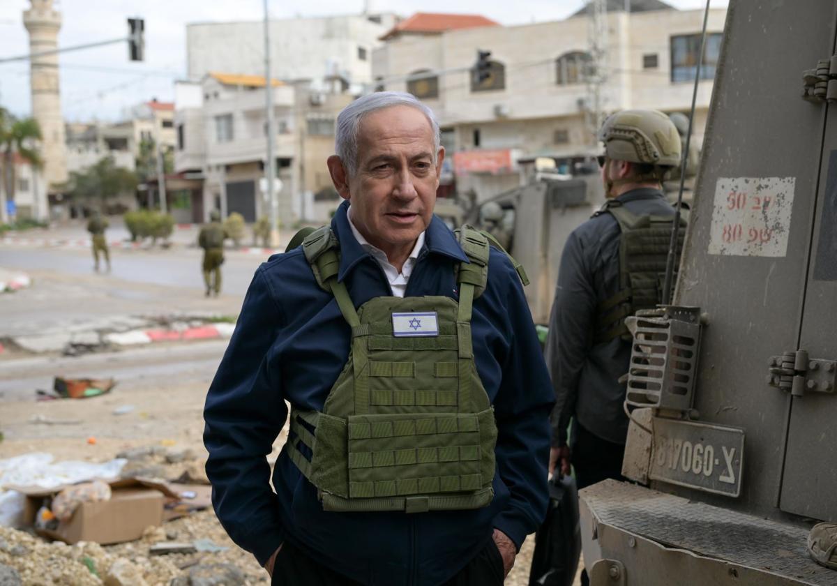 El primer ministro israelí, Benjamín Netanyahu, visita Cisjordania.