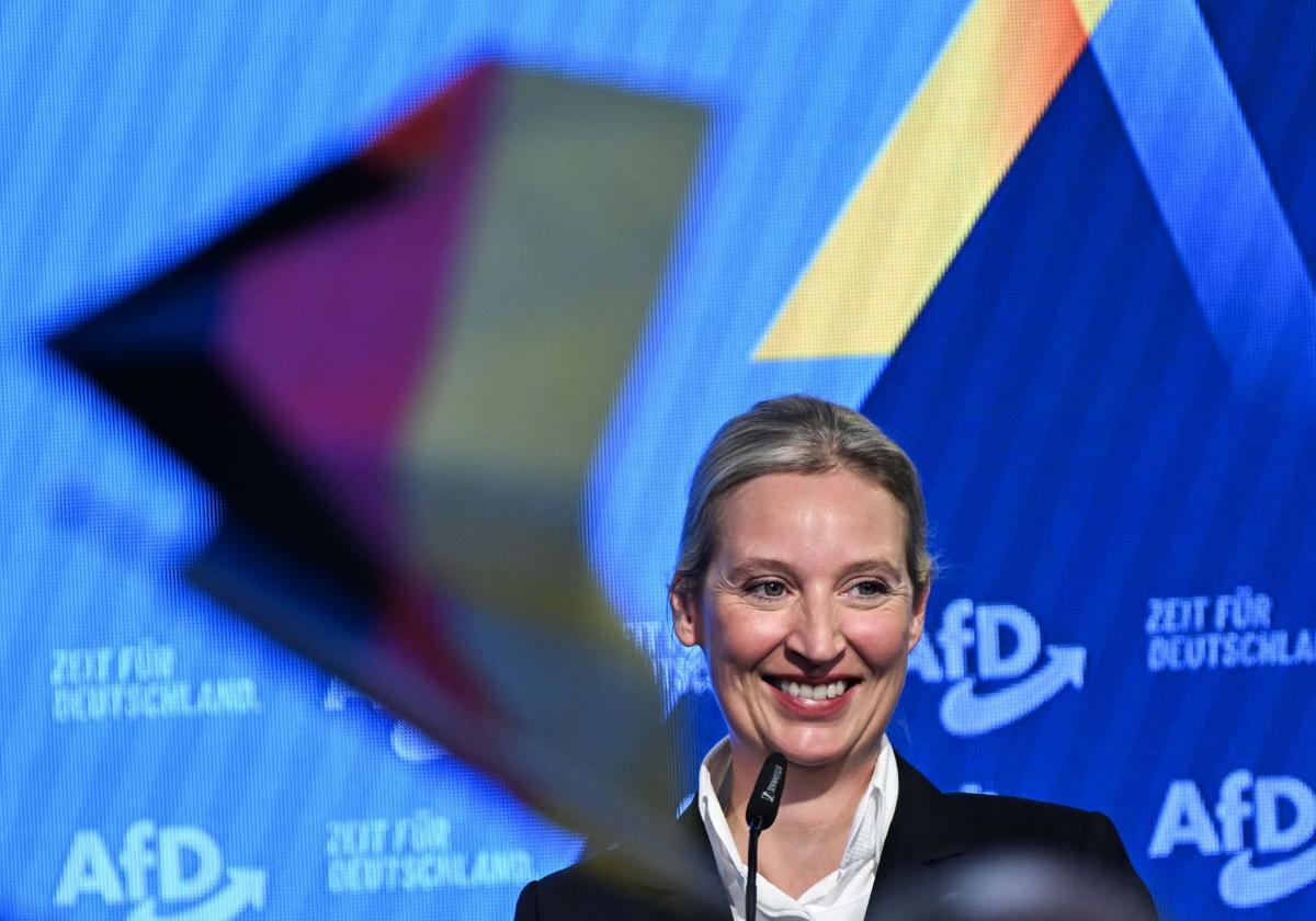 Alice Weidel, candidata de Alternativa por Alemania (AfD), celebra el histórico resultado electoral de su formación.