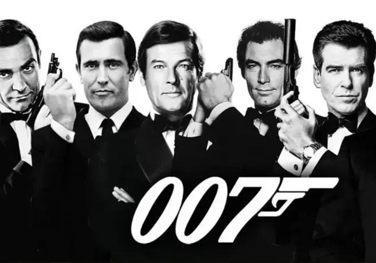 Los actores que han interpretado a James Bond en la ya larga saga cinematográfica.