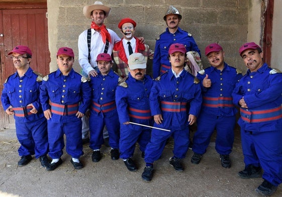 Participantes de un show de 'Bombero Torero' en Soria, en 2017.