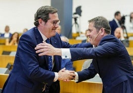 Antonio Garamendi (izq.) y Gerardo Cuerva, antes de este enfrentamiento.