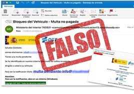 La DGT no envía multas por correo electrónico