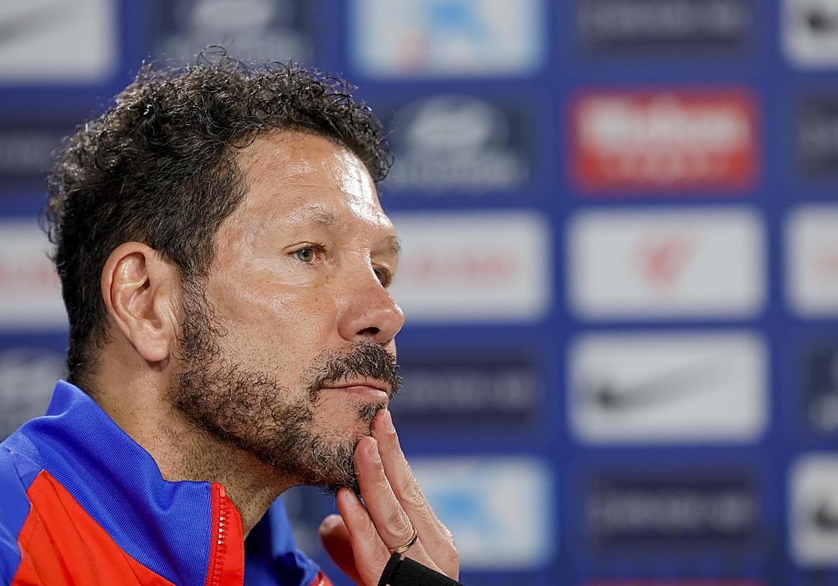Diego Pablo Simeone, en conferencia de prensa.