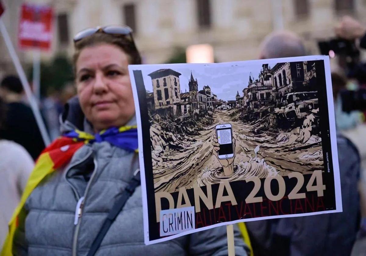 Una imagen de una de las manifestaciones contra Mazón.