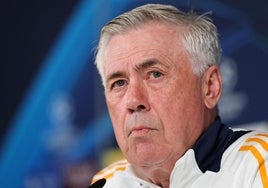Carlo Ancelotti, durante la rueda de prensa.