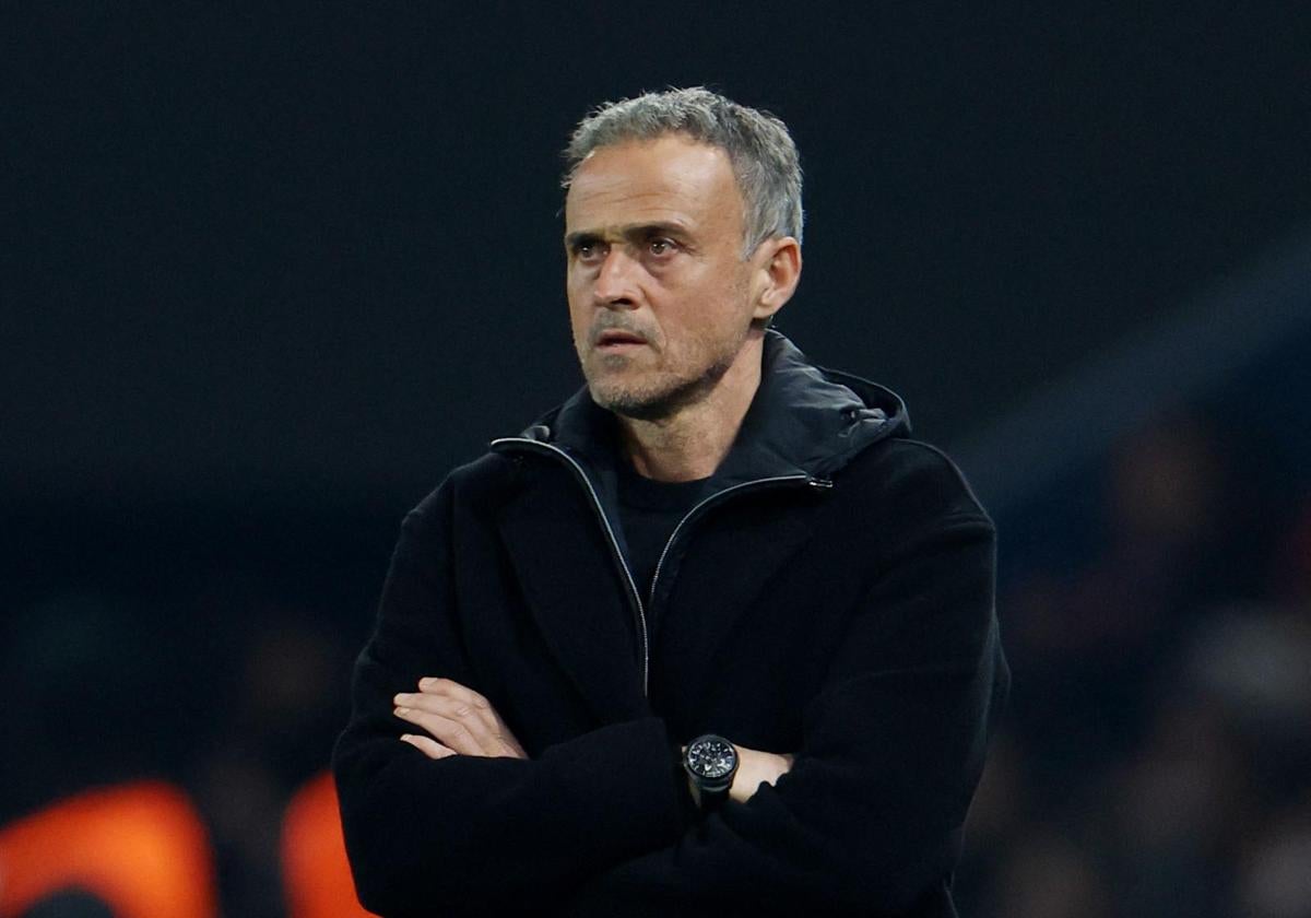 Luis Enrique, durante el PSG-Liverpool.