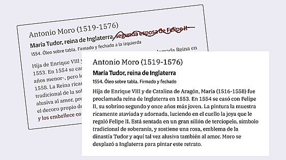 Filtros para feas y comas que derrocan dinastías: la revisión de las cartelas en los museos