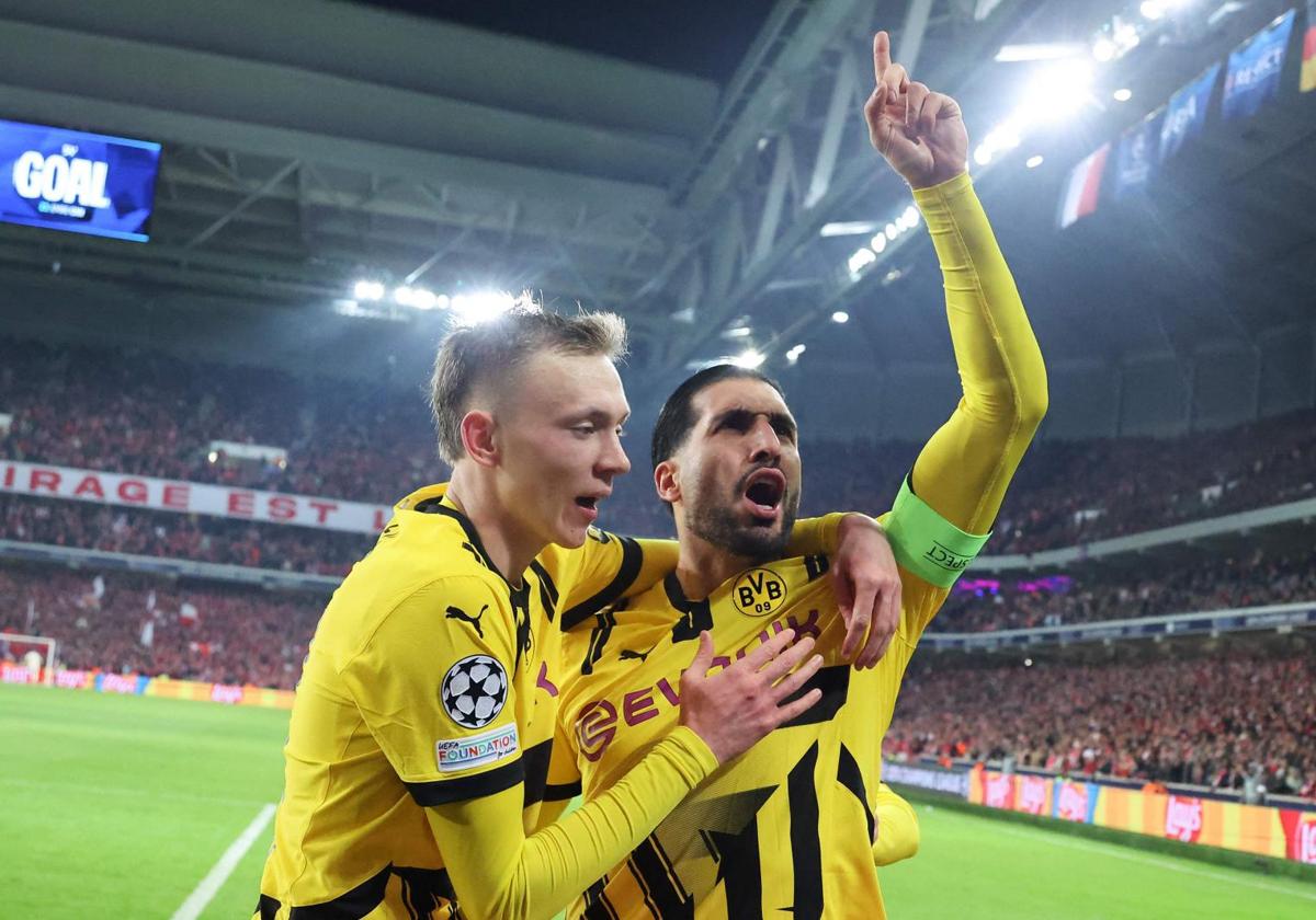 Beier and Emre Can, Dortmund's scorers in Lille.