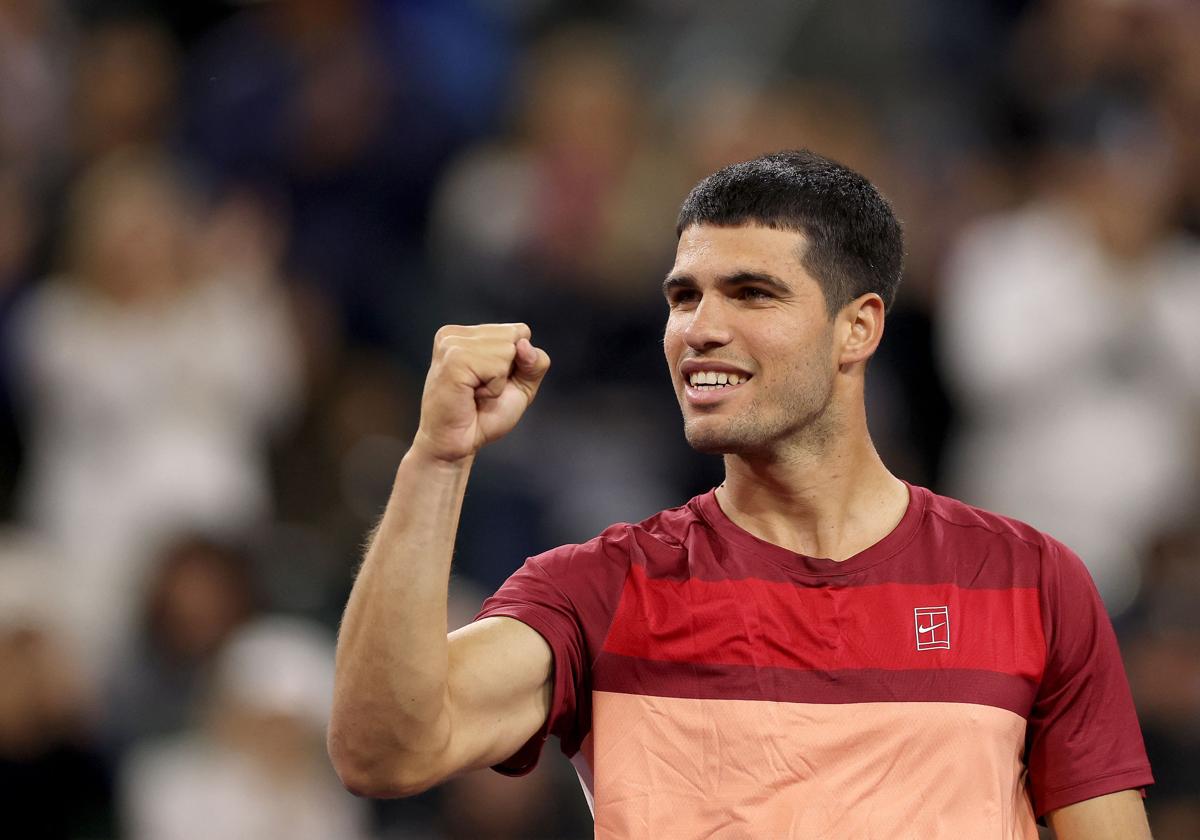 Carlos Alcaraz, en el torneo de Indian Wells.