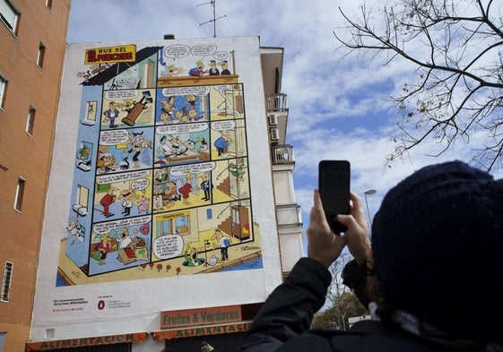 Mural del 13, Rue del Percebe en Madrid.