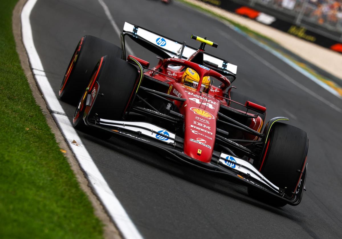 Lewis Hamilton, durante la clasificación del Gran Premio de Australia.