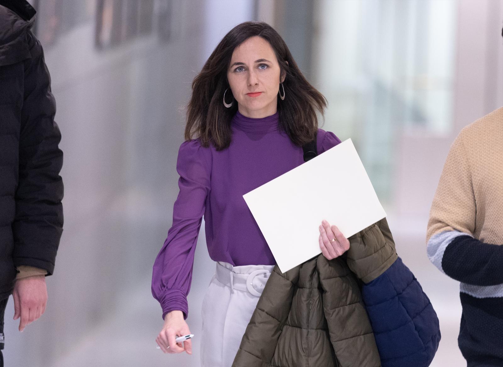 Ione Belarra, líder de Unidas Podemos, en el Congreso