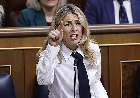 Yolanda Díaz, vicepresidenta segunda del Gobierno, en el Congreso