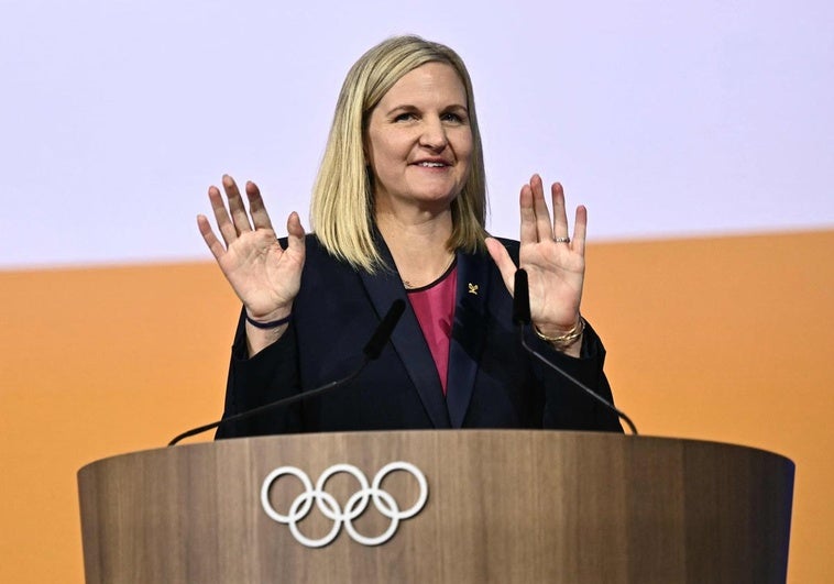 Kirsty Coventry, tras ser elegida presidenta del COI.