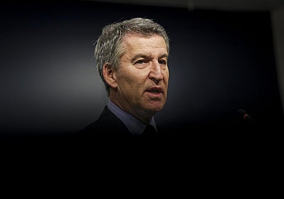 Alberto Núñez Feijóo, presidente del PP,en la cumbre del PPE que se celebra en Bruselas hoy jueves.