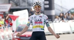 Pogacar, Indurain y Merckx vistieron los colores de un club de fútbol catalán