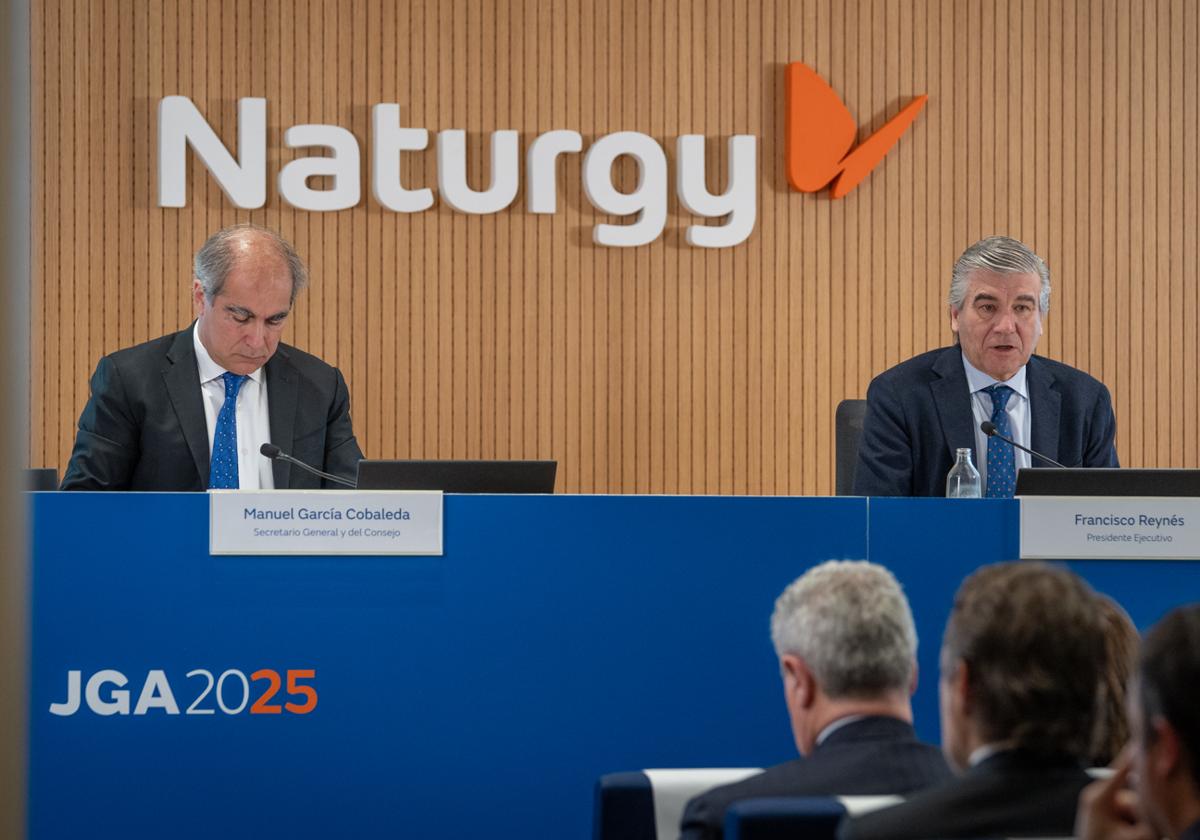 El CEO de Naturgy, Francisco Reynés, durante la junta.