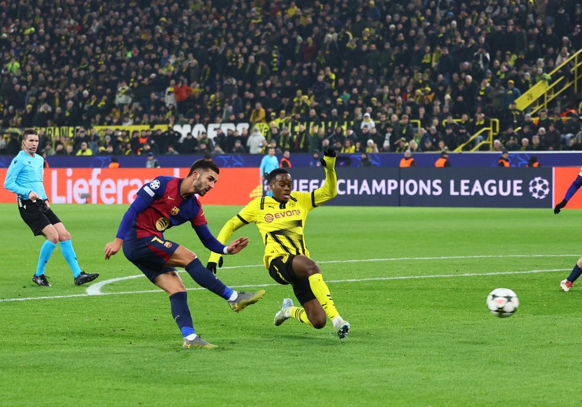 Ferran Torres marcó ante el Dortmund en la liguilla de este curso en Champions.