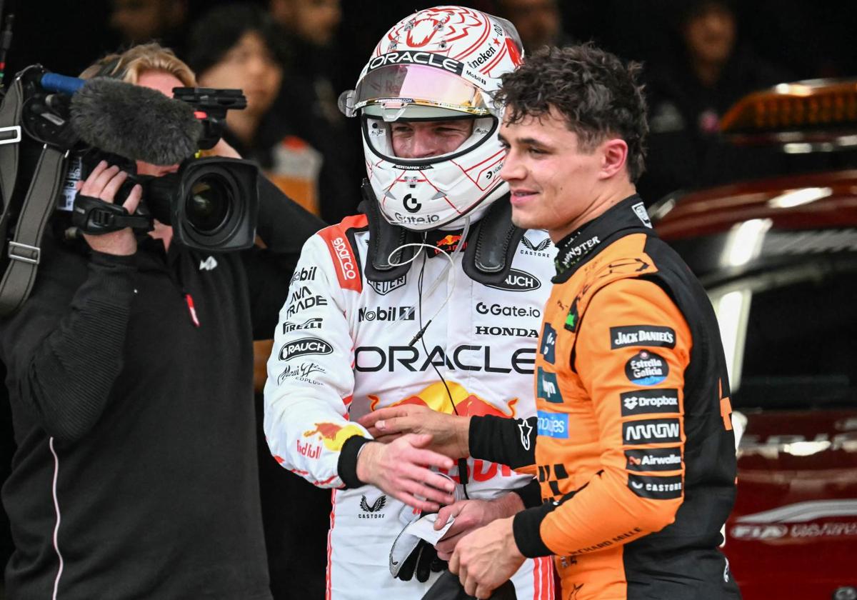 Max Verstappen and Lando Norris.