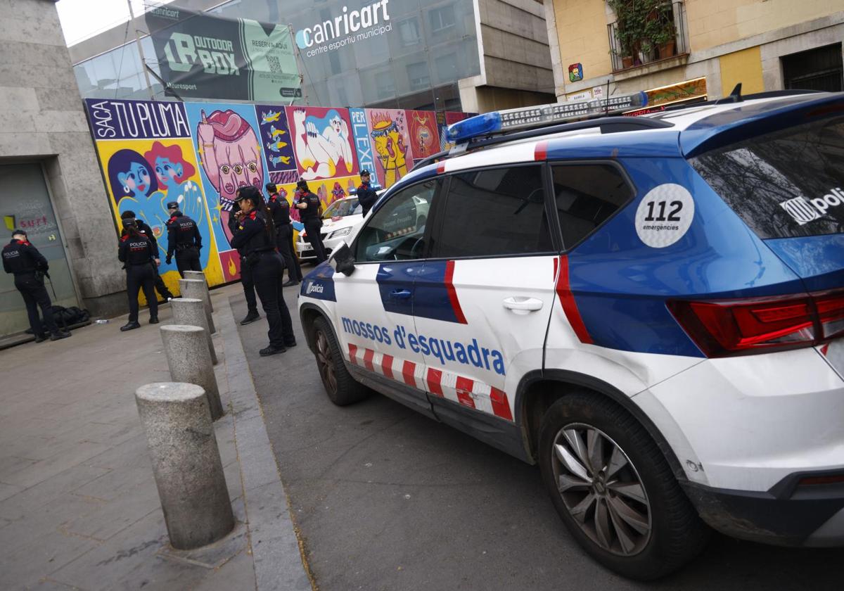 Un coche patrulla de los Mossos.