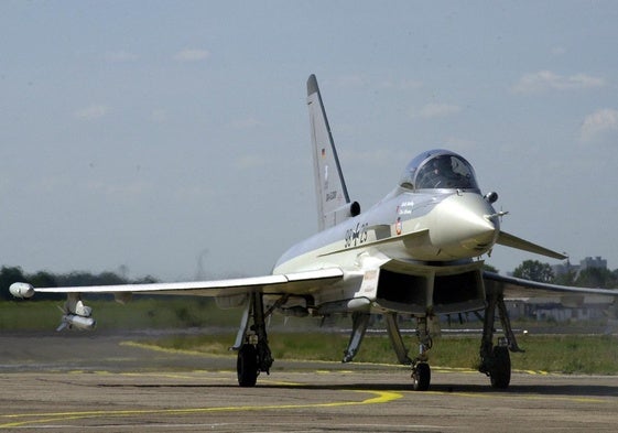 El modelo Typhoon utilizado por las fuerzas aéreas británicas.