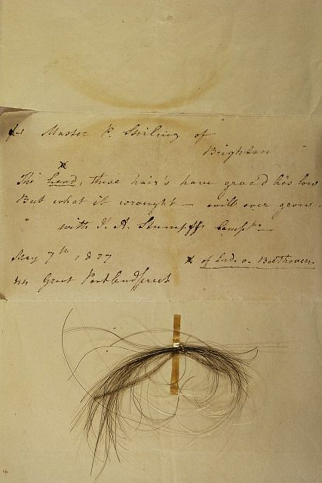 Mechón de pelo de Beethoven analizado genéticamente.