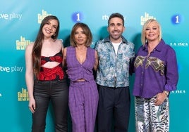 Inés Hernand, María Patiño, Aitor Albizua y Belén Esteban, de 'La familia de la tele', la gran apuesta de La 1 para las tardes.
