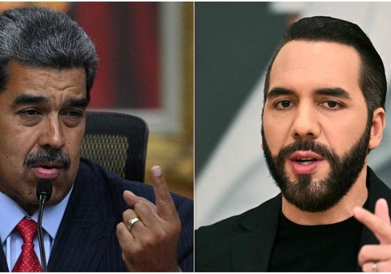 El presidente venezolano, Nicolás Maduro, y su homólogo salvadoeño, Nayib Bukele.