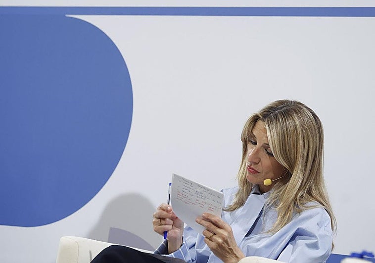 La vicepresidenta segunda y ministra de Trabajo, Yolanda Díaz, ha presentado este martes en Madrid.