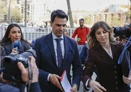 Alberto Gónzalez Amador en los juzgados de Plaza de Castilla, en Madrid