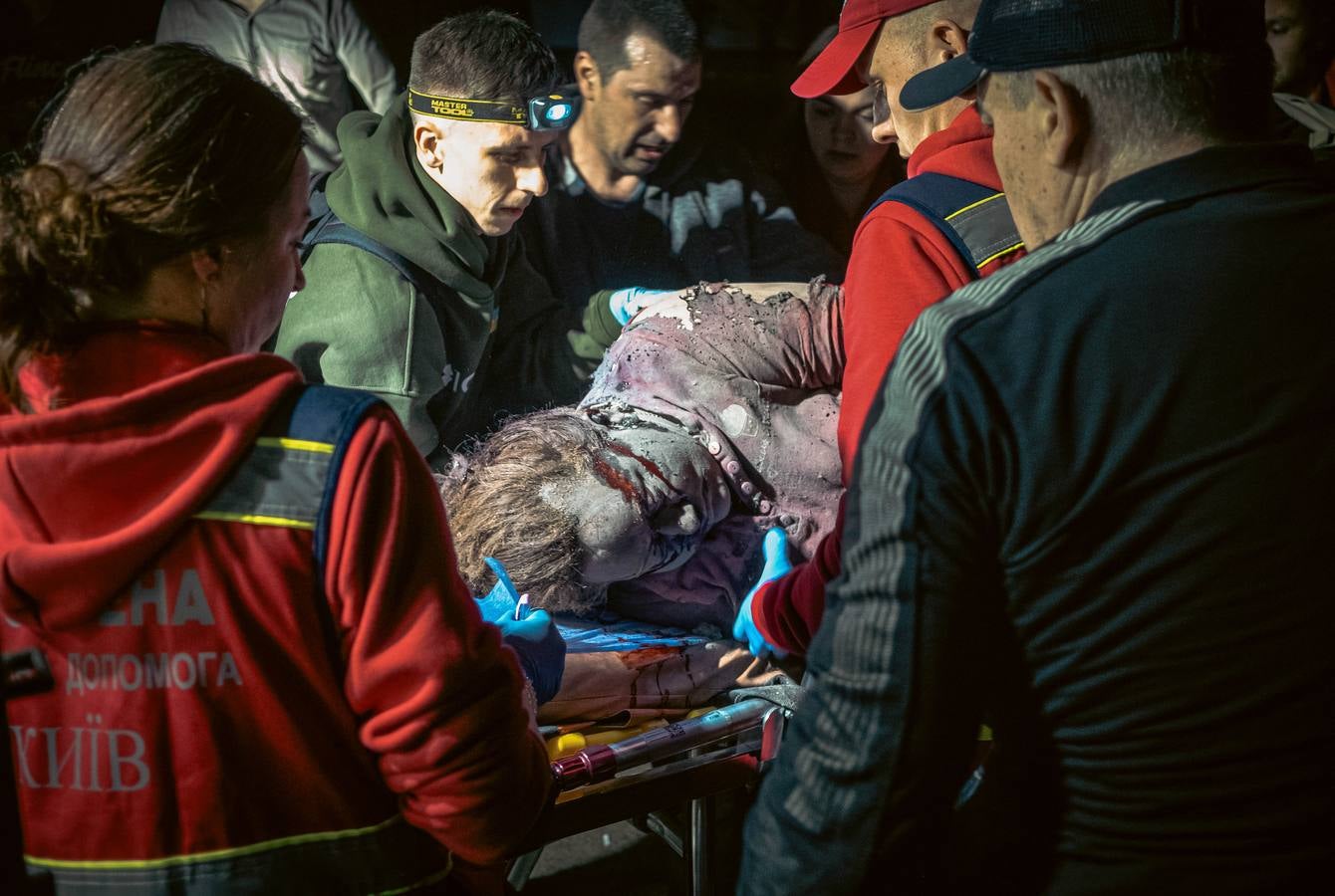Las terribles imágenes del bombardeo ruso sobre Kiev