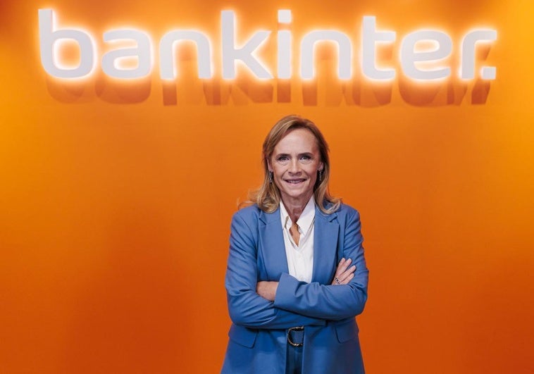 La consejera delegada de Bankinter, Gloria Ortiz, durante la presentación de resultados de la entidad en octubre.