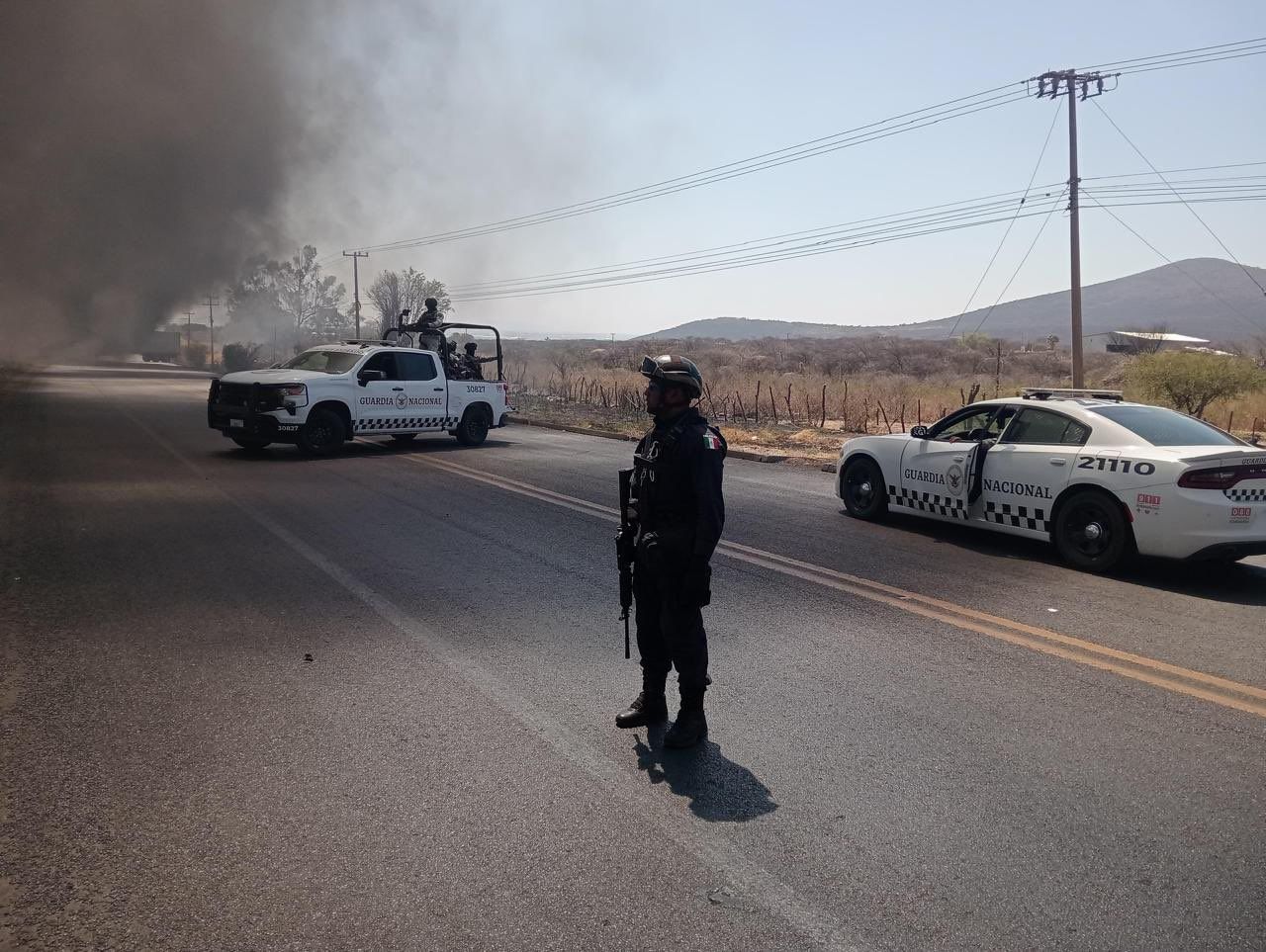 La Guardia Nacional en una carretera de Michoacán