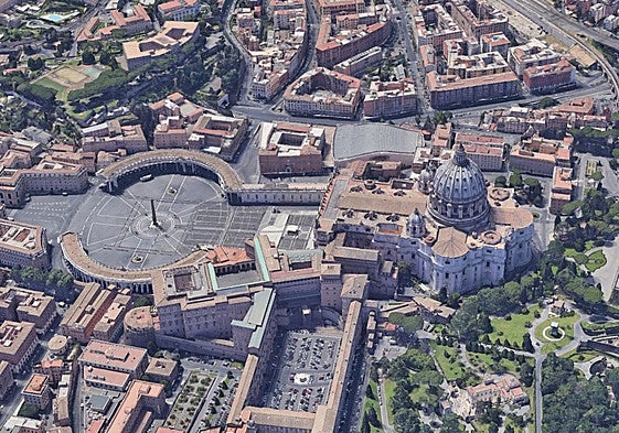 Los enclaves del entierro de Francisco, vistos desde el cielo