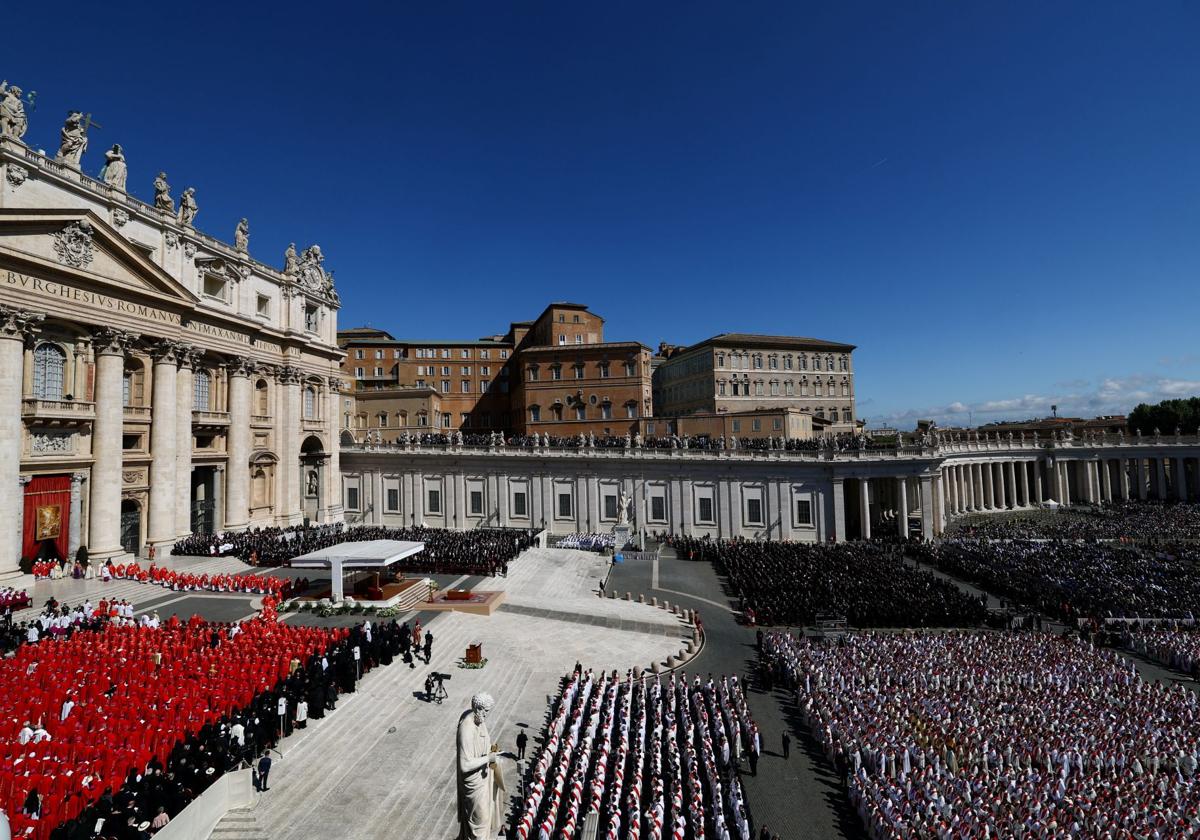 Imagen durante el funeral del papa Francisco.