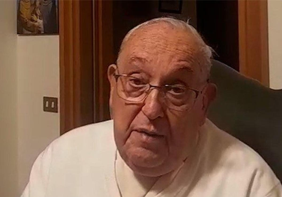 El Papa Francisco, en un momento de la grabación.