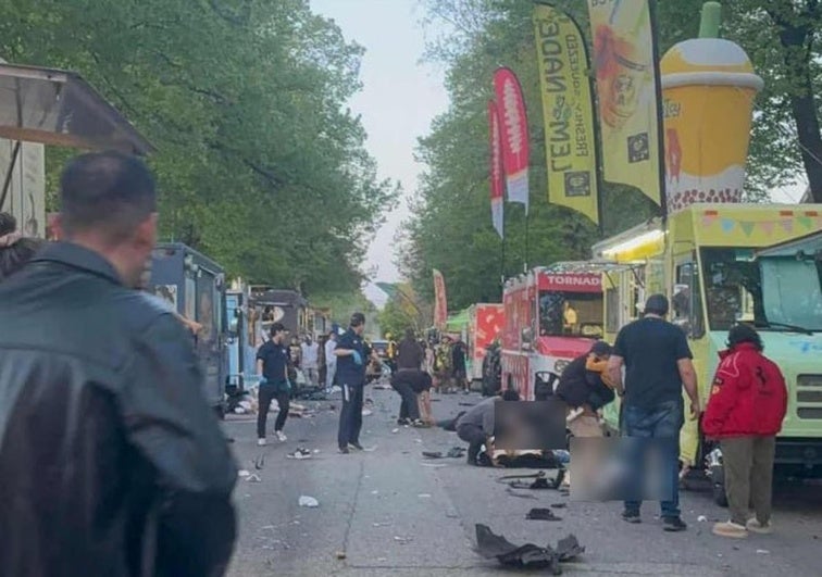Imagen del atropello múltiple perpetrado en Vancouver.