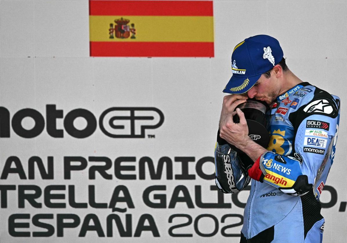 Álex Márquez, tras su victoria en Jerez.