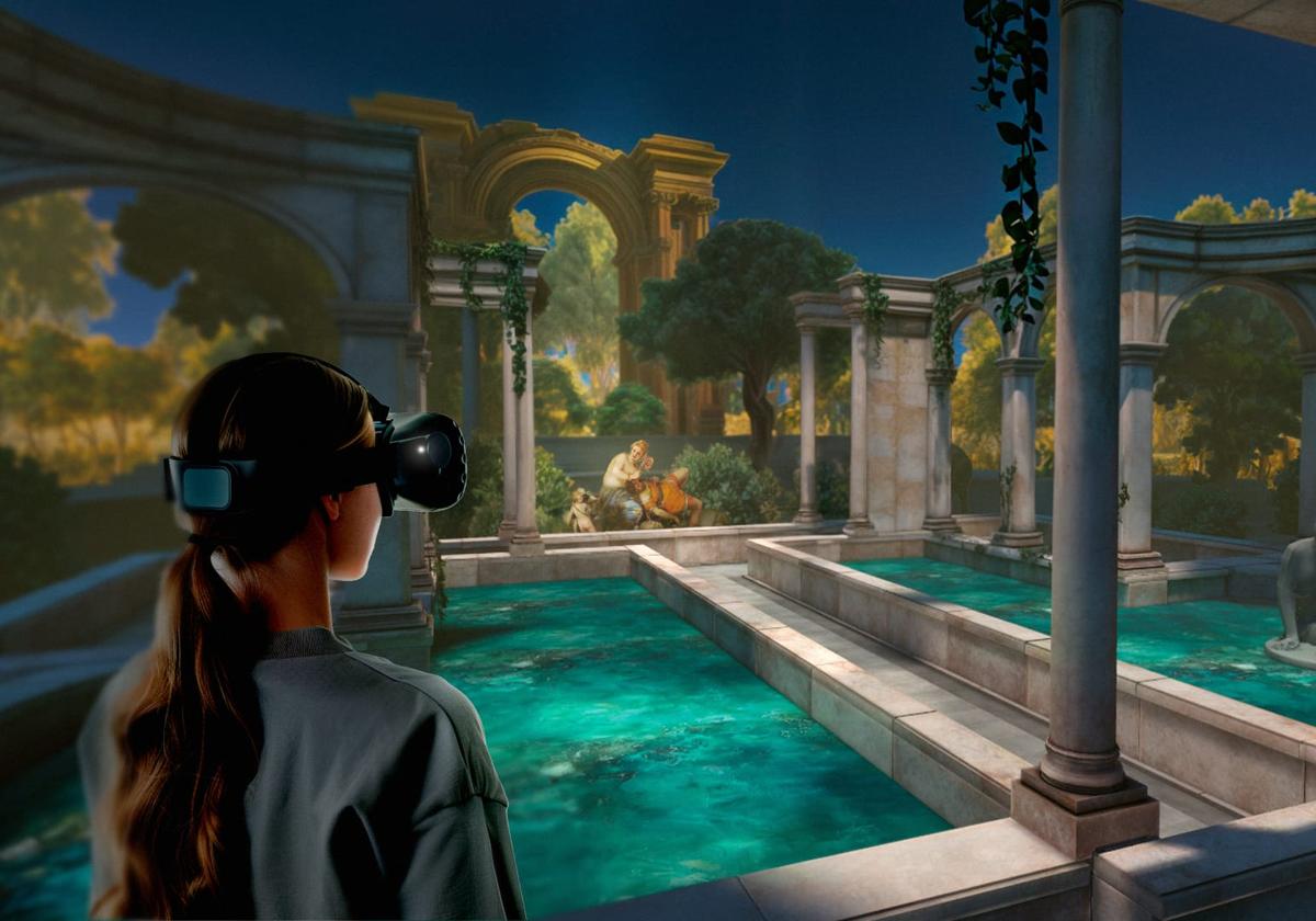 Recreacion de una de la escenas del recorrido virtai de 'Art Masters'.