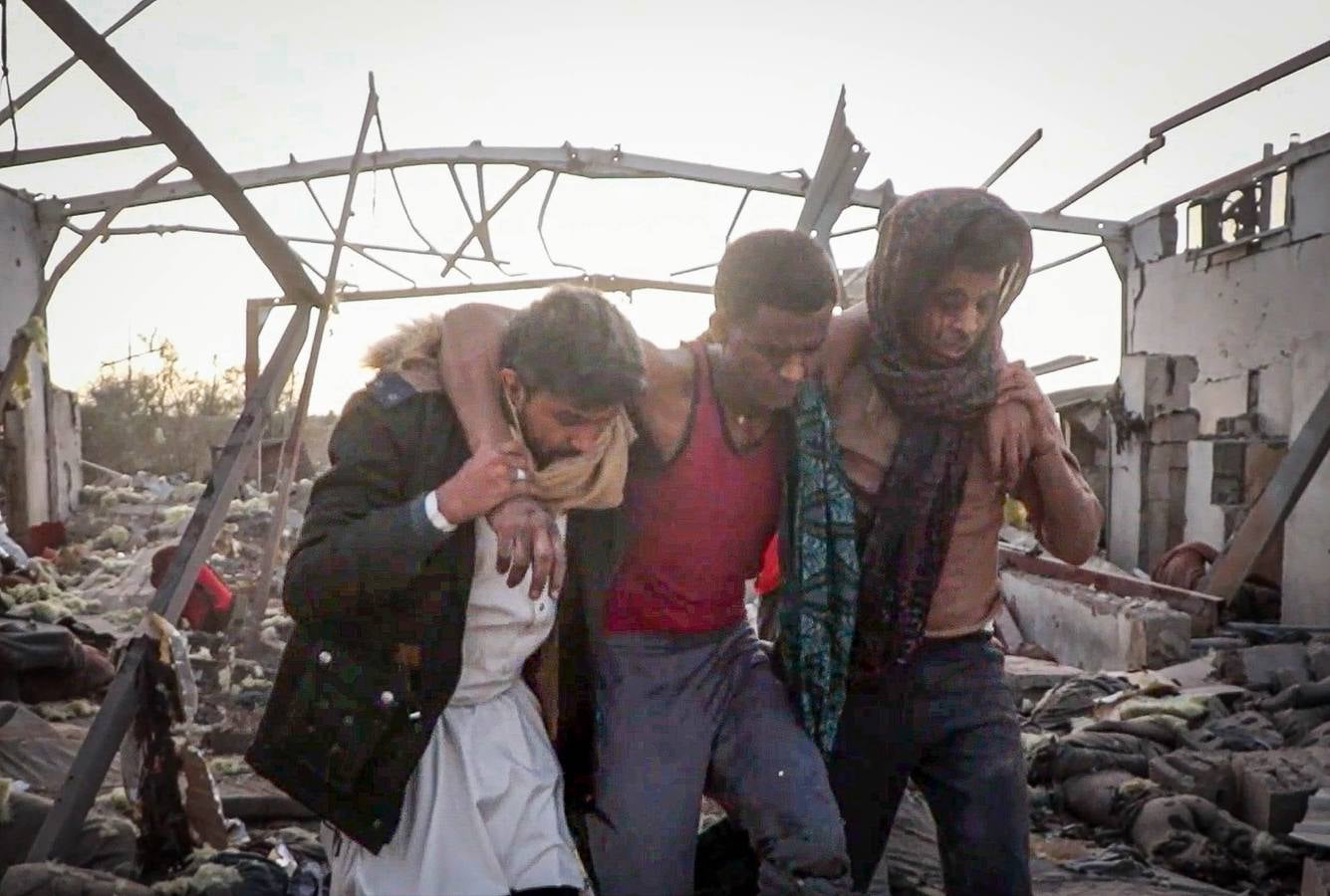 Las imágenes del bombardeo sobre Saada, que han dejado 68 muertos