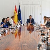 Pedro Sánchez preside el Consejo de Seguridad Nacional en Moncloa.