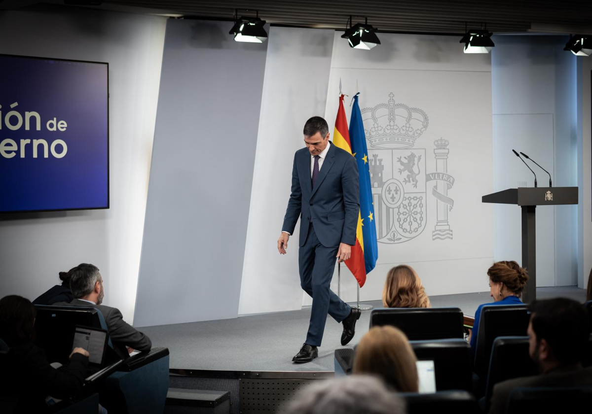 Sánchez tras la reunión del Consejo de Ministros