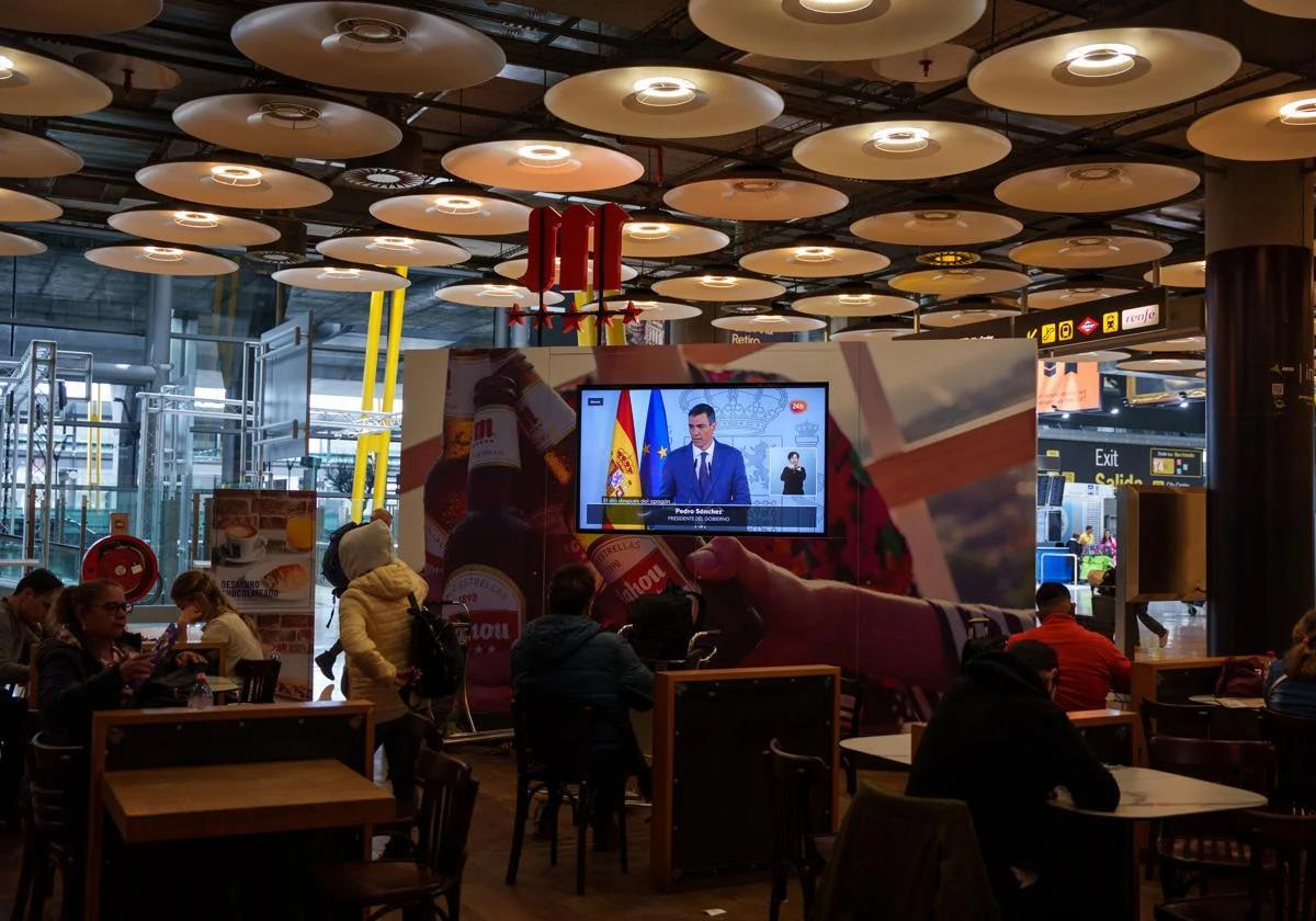 Sánchez en su comparencia tras el apagón