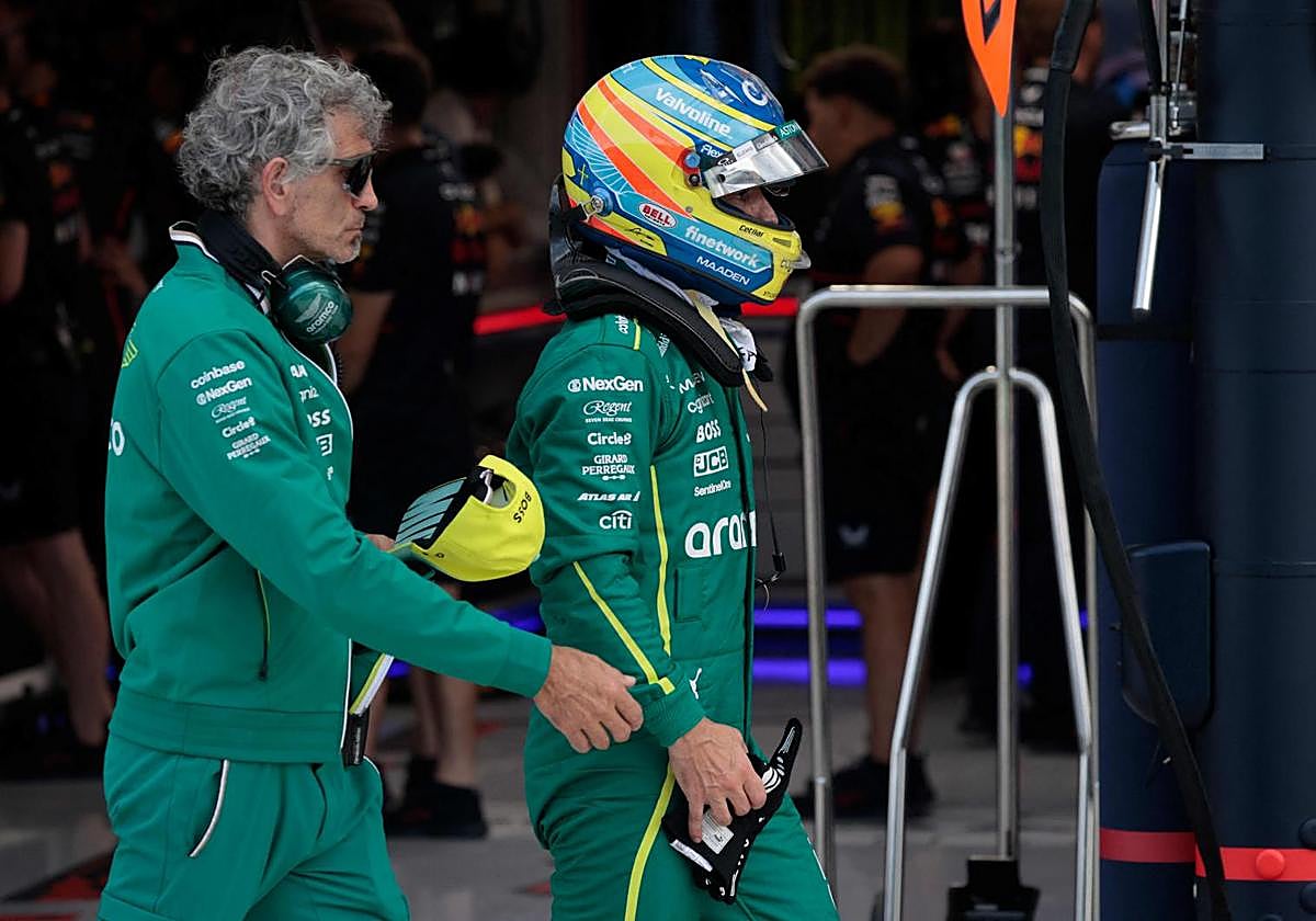 Fernando Alonso, tras la adversa clasificación de Miami.